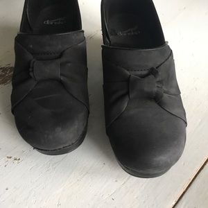 Dansko Black Suede Clog Size 9